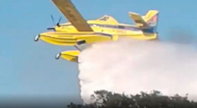 Incendio nel bosco di Santa Teresa a Tuturano