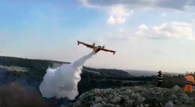 Incendio nel cratere di Pulicchio