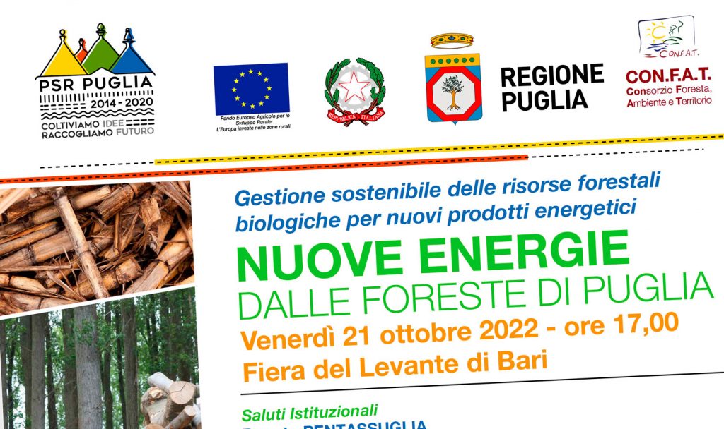 Nuove Energie delle Foreste di Puglia | Venerdì 21 ottobre 2022 Fiera del Levante